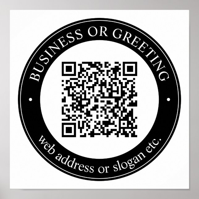 Ange en webbplats för omedelbar QR-kod Poster (Framsidan)