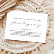 Ange ett recept-Möhippa-höljeskort