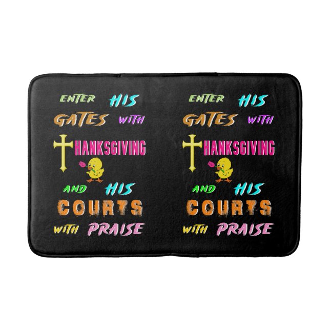 Ange hans Grind Chick i november Kor Thanksgiving Badrumsmatta (Framsidan)