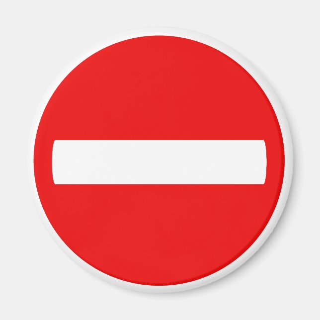 Ange inte tecken (magnet) magnet (Framsidan)