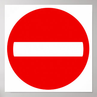 Ange inte tecken (Poster) Poster