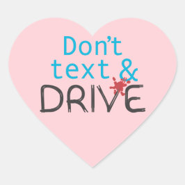 Ange inte text- och enhetsmarkeringar hjärtformat klistermärke