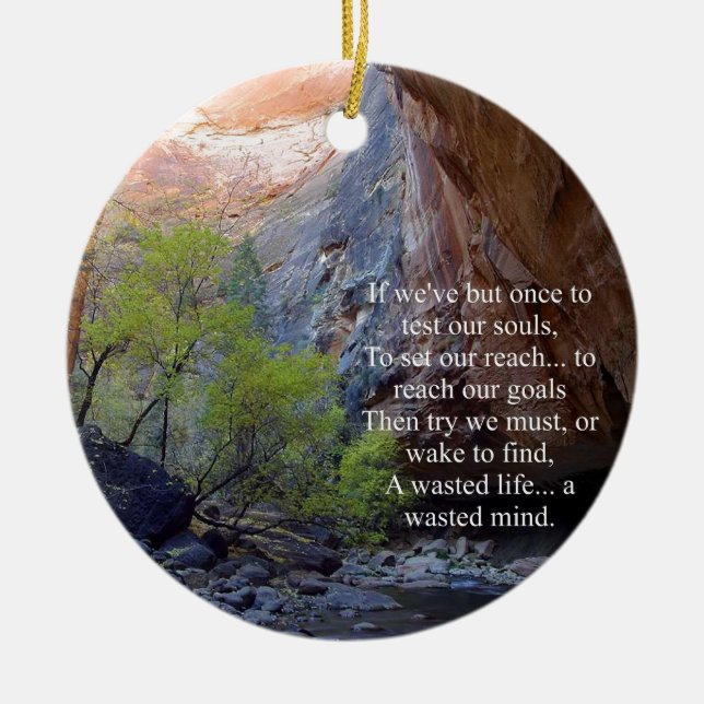 Ange mål inspirerande julgransprydnad keramik (Framsidan)