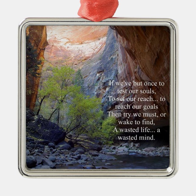 Ange mål inspirerande julgransprydnad metall (Framsidan)