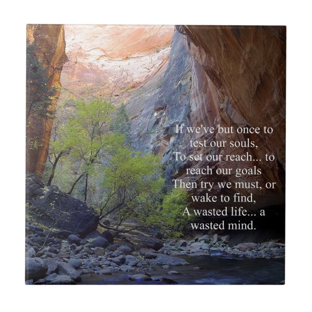 Ange mål inspirerande kakelplatta (Framsidan)