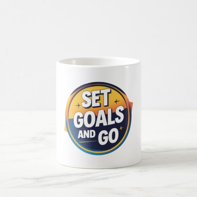 Ange mål och gå Motivational Mugg (Center)