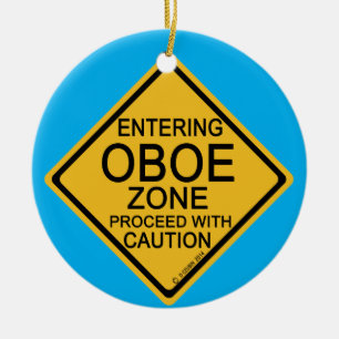 Ange Oboe Zon Julgransprydnad Keramik