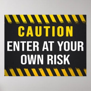 Ange på egen risk poster
