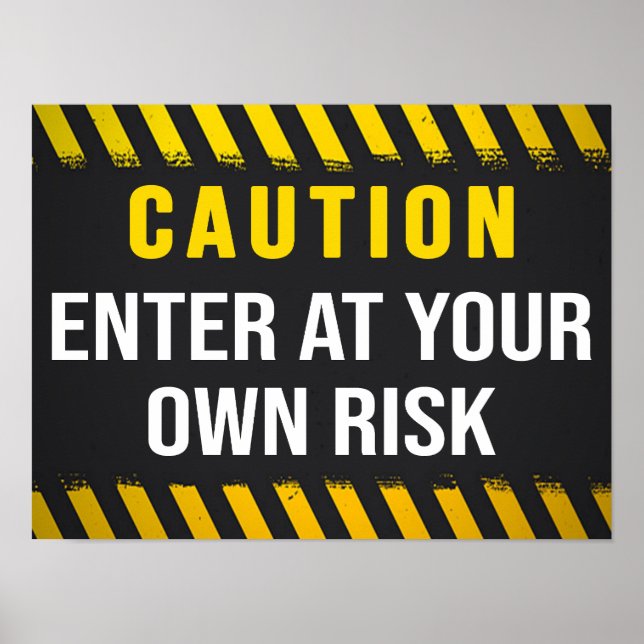 Ange på egen risk poster (Framsidan)