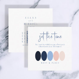 Ange paletten Tone Navy Peach Färg palette ID110 Tilläggskort