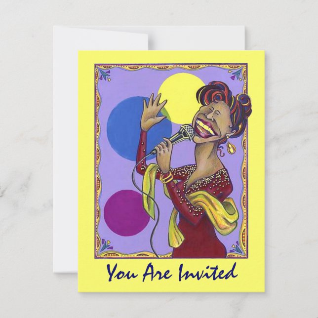 ANGE SKEDET FÖR ROLIGT KARAOKE PARTY ~ INBJUDANDE INBJUDNINGAR (Framsida)