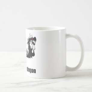 Ange tecknet på draken kaffemugg