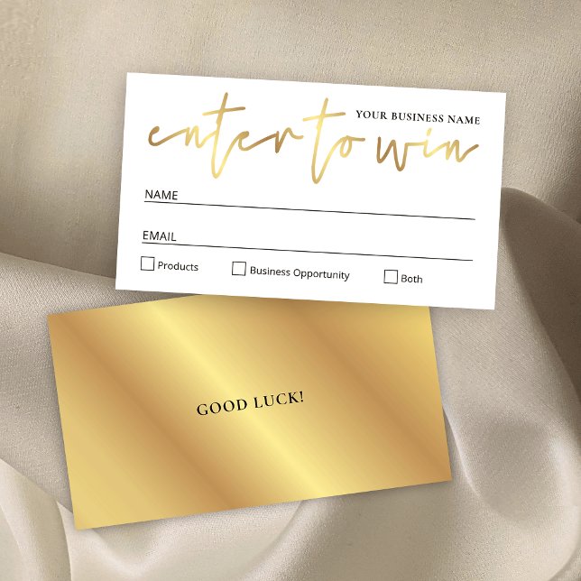 Ange till Win White & Guld Event Raffle Biljett (Skapare uppladdad)