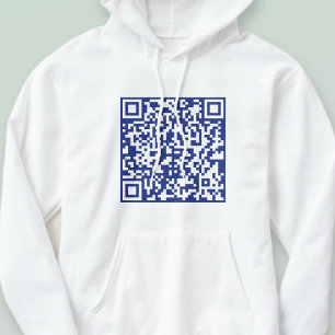Ange URL-adress som har genererats av QR-kod Blå Hoodie