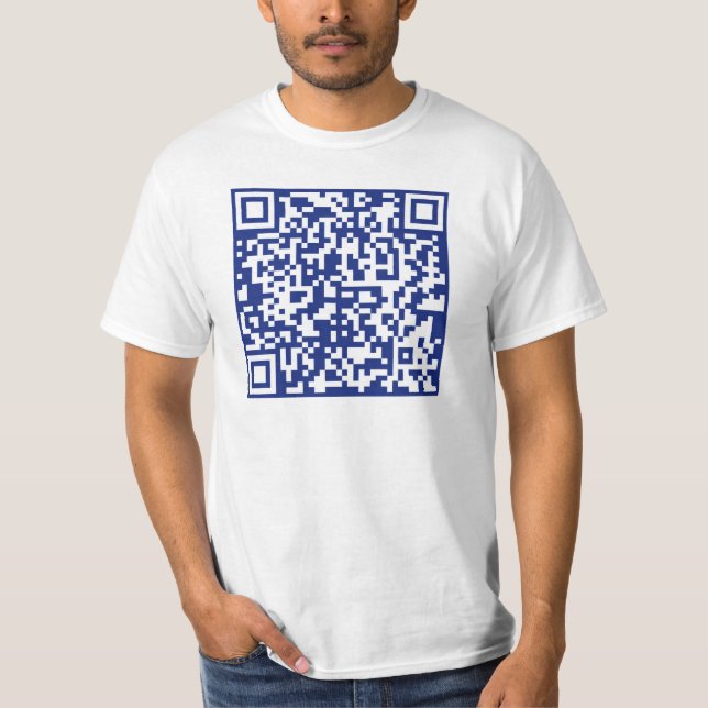 Ange URL-adress som har genererats av QR-kod | Blå T Shirt (Framsida)