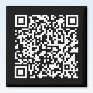 Ange URL och Skapa skannerbar QR-kod Svartvit Magnet