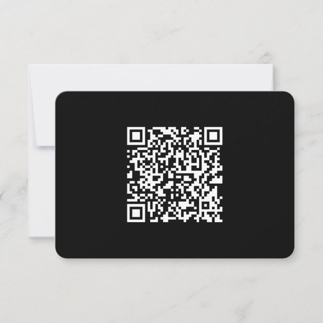 Ange URL och Skapa skannerbar QR-kod | Svartvit Tack Kort (Framsida)