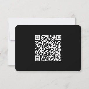 Ange URL och Skapa skannerbar QR-kod Svartvit Tack Kort