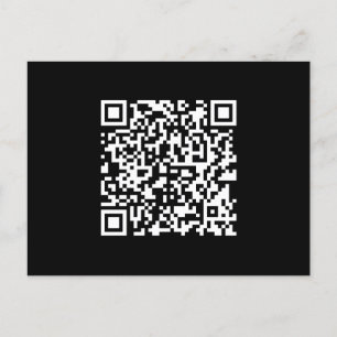 Ange URL & Skapa Skannbar QR-kod Svart Vit Vykort