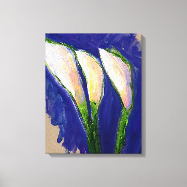 Ange utskrift av Sail White Calla Lilies Canvas Ar (Framsida)