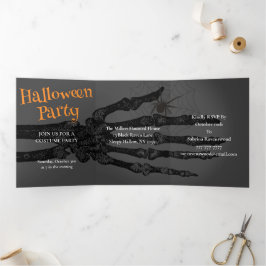 Ange vid din egen risk Halloween fest