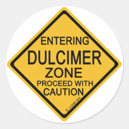 Ange Zon för Dulcimer Runt Klistermärke