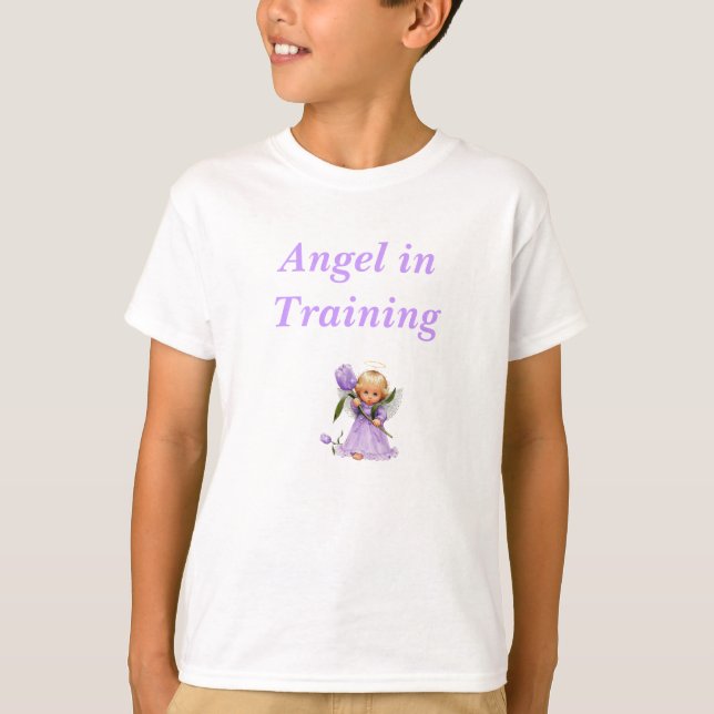 angel_1002_wwg, ängel i träning t-shirt (Framsida)