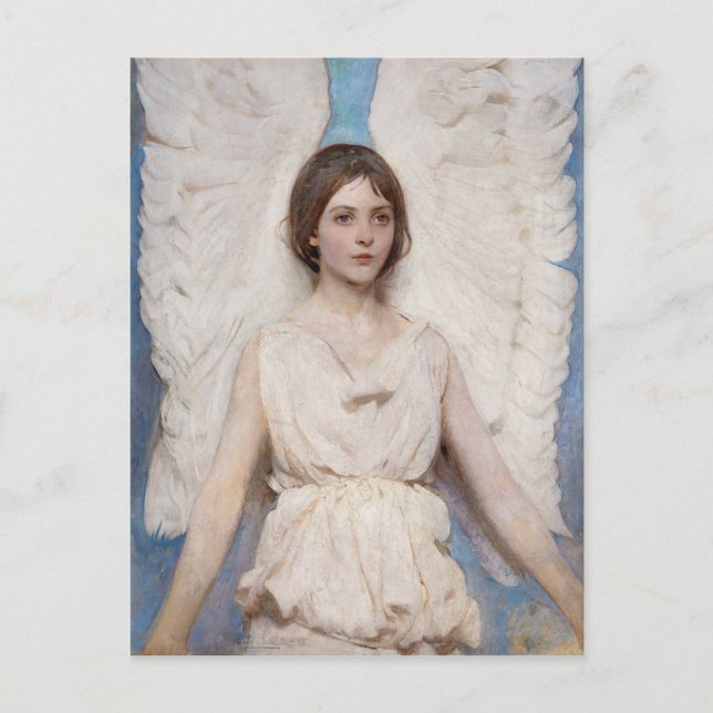 Ängel (1887) målning av Abbott Handerson Thayer Vykort (Framsida)
