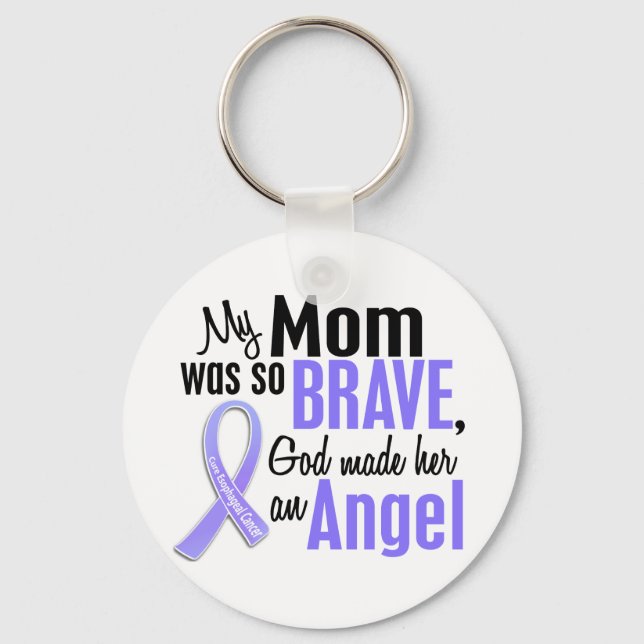 Angel 1 Mamma Esophageal Cancer Nyckelring (Framsida)