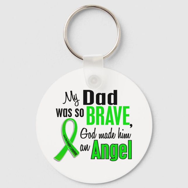 Angel 1 Non-Hodgkins Lymphoma Pappa Nyckelring (Framsida)