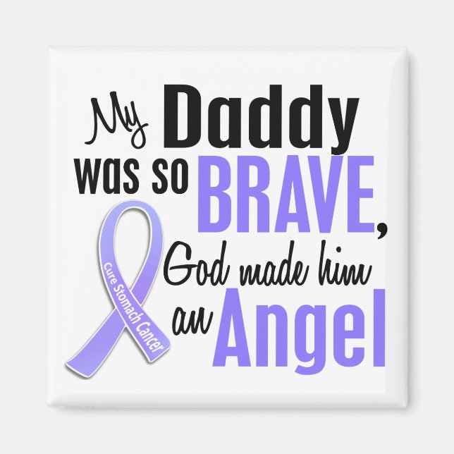 Angel 1 Pappa Stomach Cancer Magnet (Framsidan)