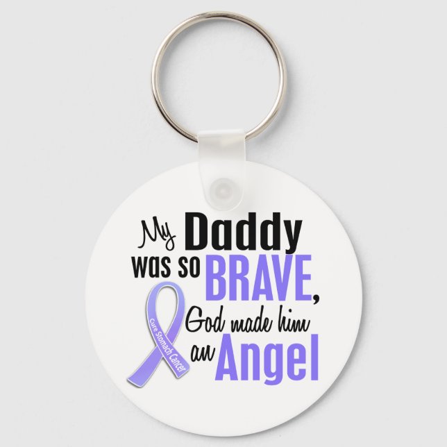 Angel 1 Pappa Stomach Cancer Nyckelring (Framsida)