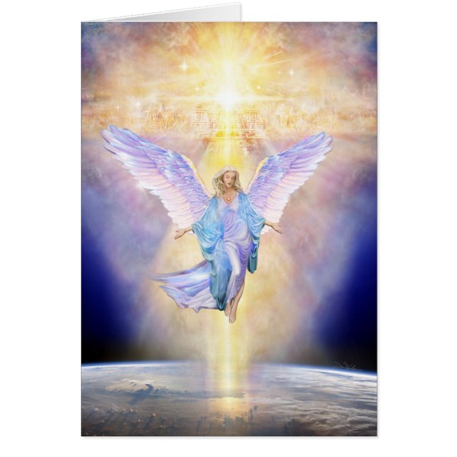Ängel 2017 för himmel V056 & jord Hälsningskort (Framsidan)