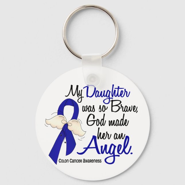 Angel 2 Dot Colon Cancer Nyckelring (Framsida)
