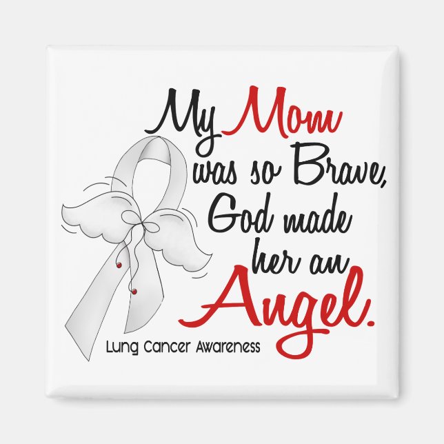 Angel 2 Mamma Lung Cancer Magnet (Framsidan)