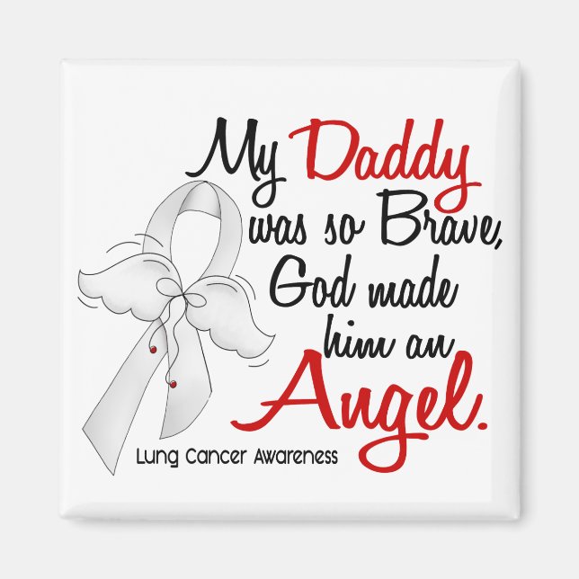 Angel 2 Pappa Lung Cancer Magnet (Framsidan)