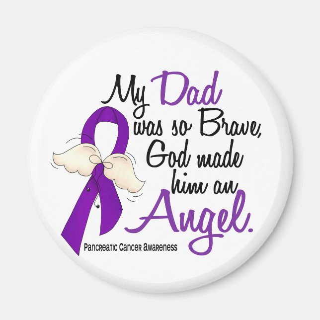 Angel 2 Pappa Pankreascancer Magnet (Framsidan)