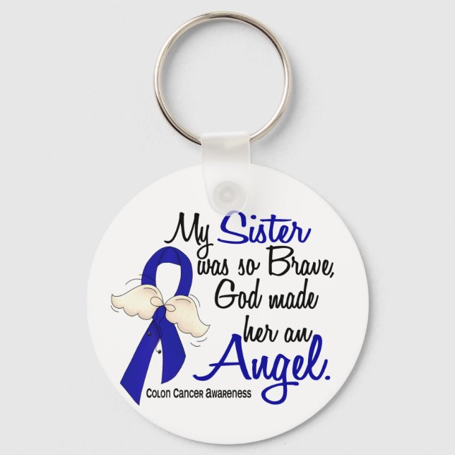 Angel 2 Syster Colon Cancer Nyckelring (Framsida)