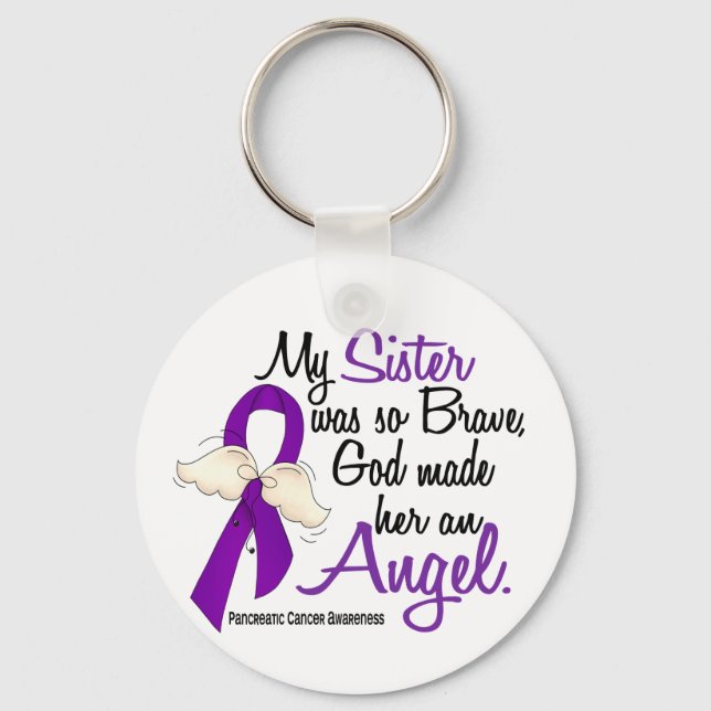 Angel 2 Syster Pancreatic Cancer Nyckelring (Framsida)