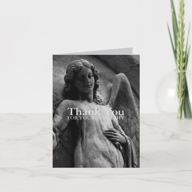 Angel 4 Christian Memorial Sympathy Tack Kort (Framsida)