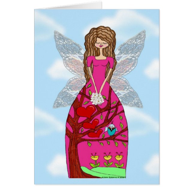 Ängel Addie Hälsningskort (Framsidan)