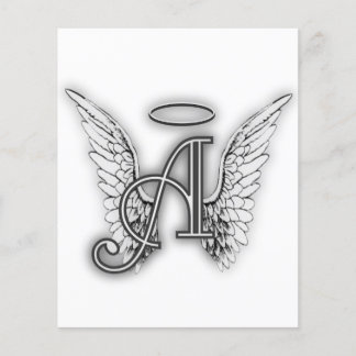 Angel Alphabet A Initial Latter Vingar Halo