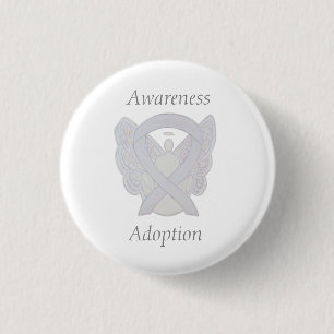 Angel Angel White Ribbon Anpassningsbar Pin för Ad Knapp