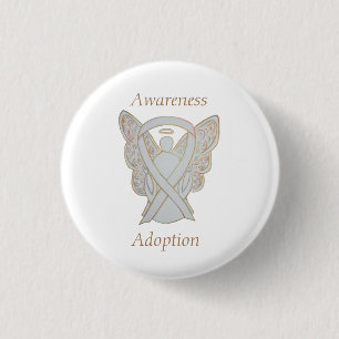 Angel Angel White Ribbon Anpassningsbar Pin för Ad Knapp