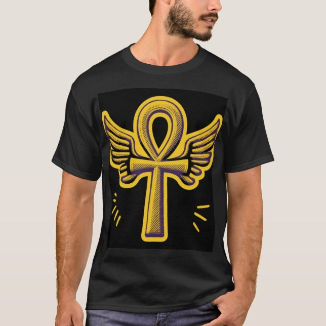 ängel-ankh t shirt (Framsida)