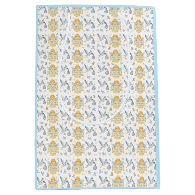 Angel Announcement för stork Angel pojke (Framsidan)