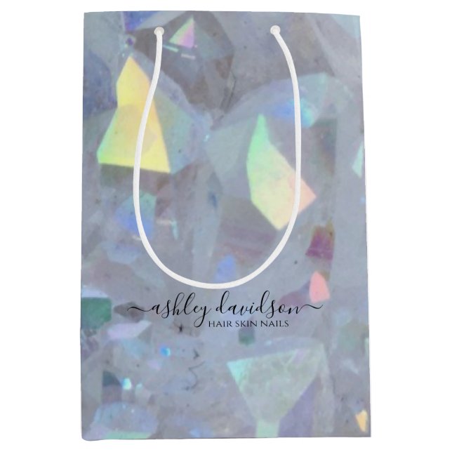 Ängel Aura Kvarts Kristall Medelstor Presentpåse (Framsidan)