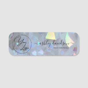 Angel Aura Quartz Crystal Business Logotyp Namn br Namnbricka