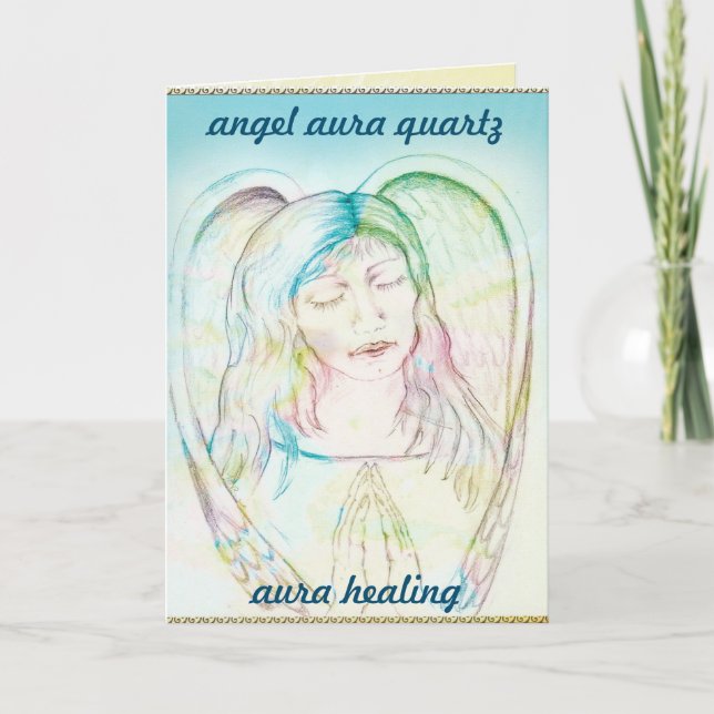 Angel aura Quartz hälsning-kort Kort (Framsida)