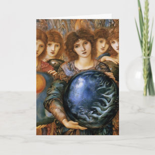 Angel av Creation av William Burne-Jones Helgkort